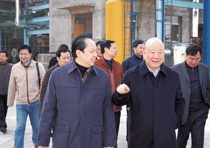 湖北省副省長田承忠一行視察金澳科技整個生產(chǎn)裝置區(qū)