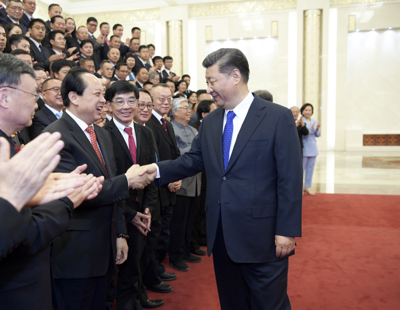 2019年5月28日，習(xí)近平主席在人民大會堂親切接見舒心先生